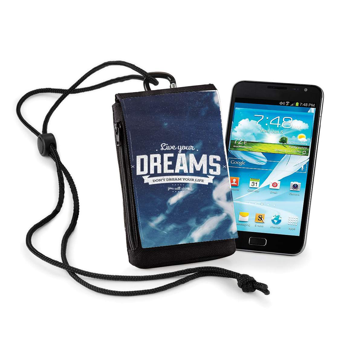 Pochette de téléphone - Taille XL pour Live your dreams