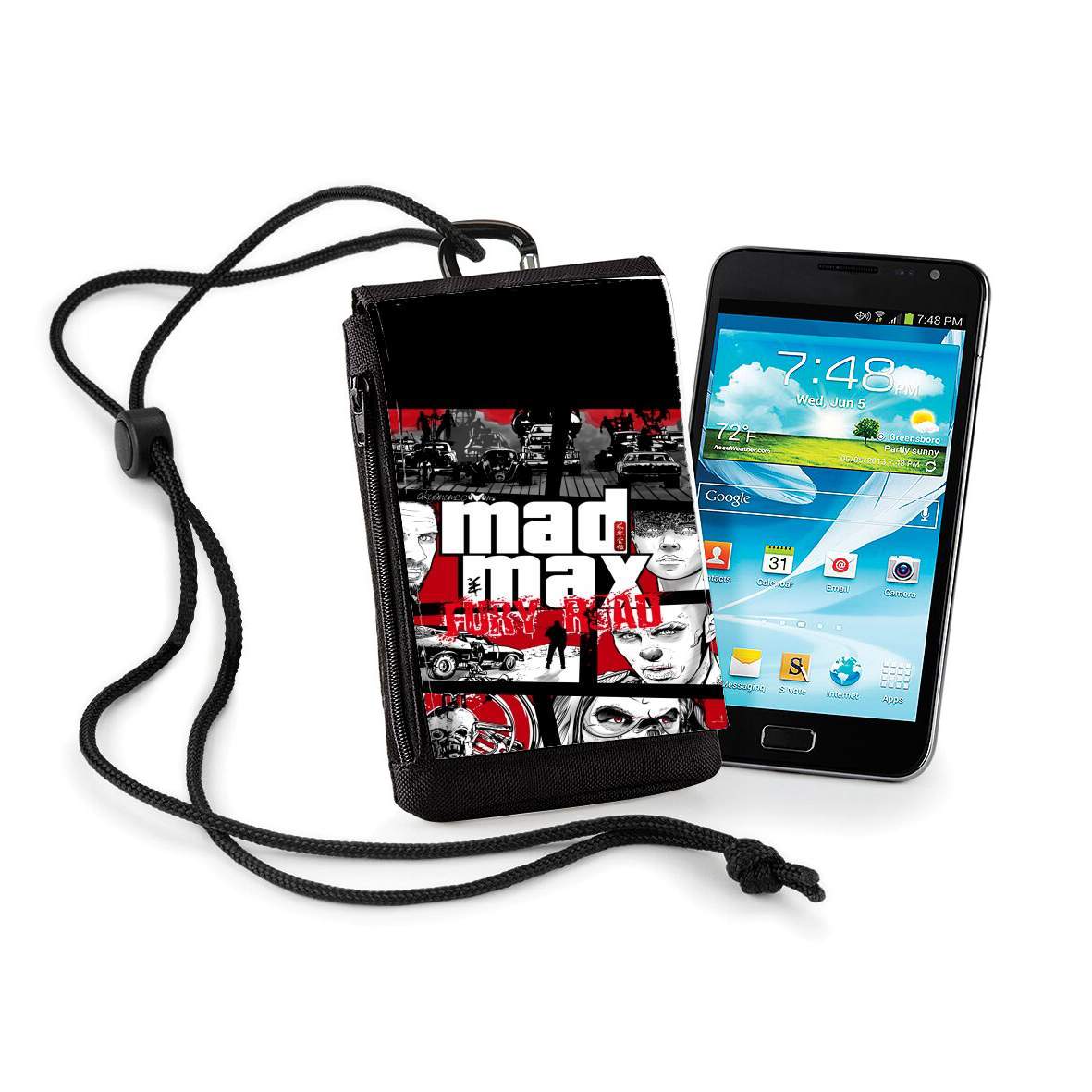 Pochette de téléphone - Taille XL pour Mashup GTA Mad Max Fury Road