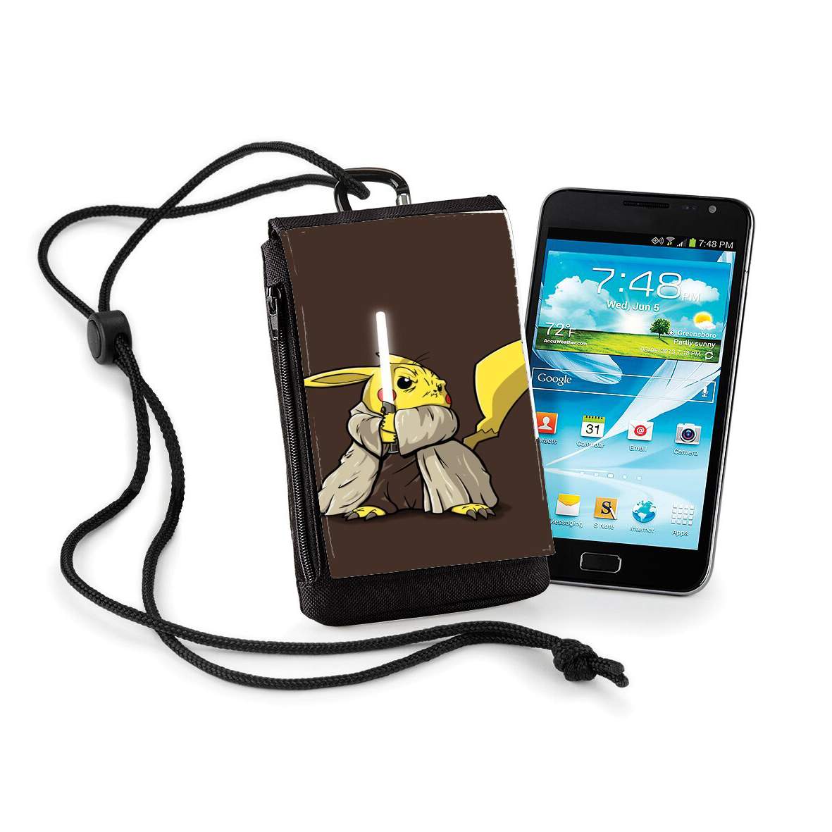 Pochette de téléphone - Taille XL pour Master Pikachu Jedi