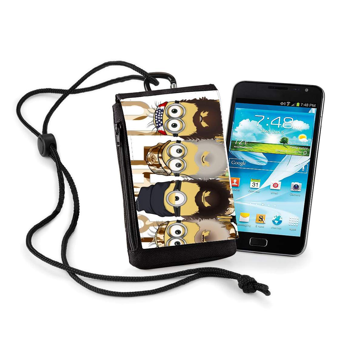 Pochette de téléphone - Taille XL pour Minions mashup Duck Dinasty