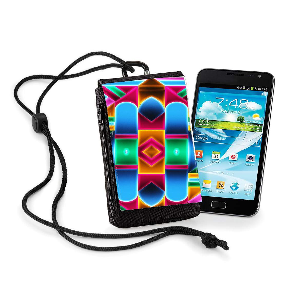 Pochette de téléphone - Taille XL pour Neon Colorful