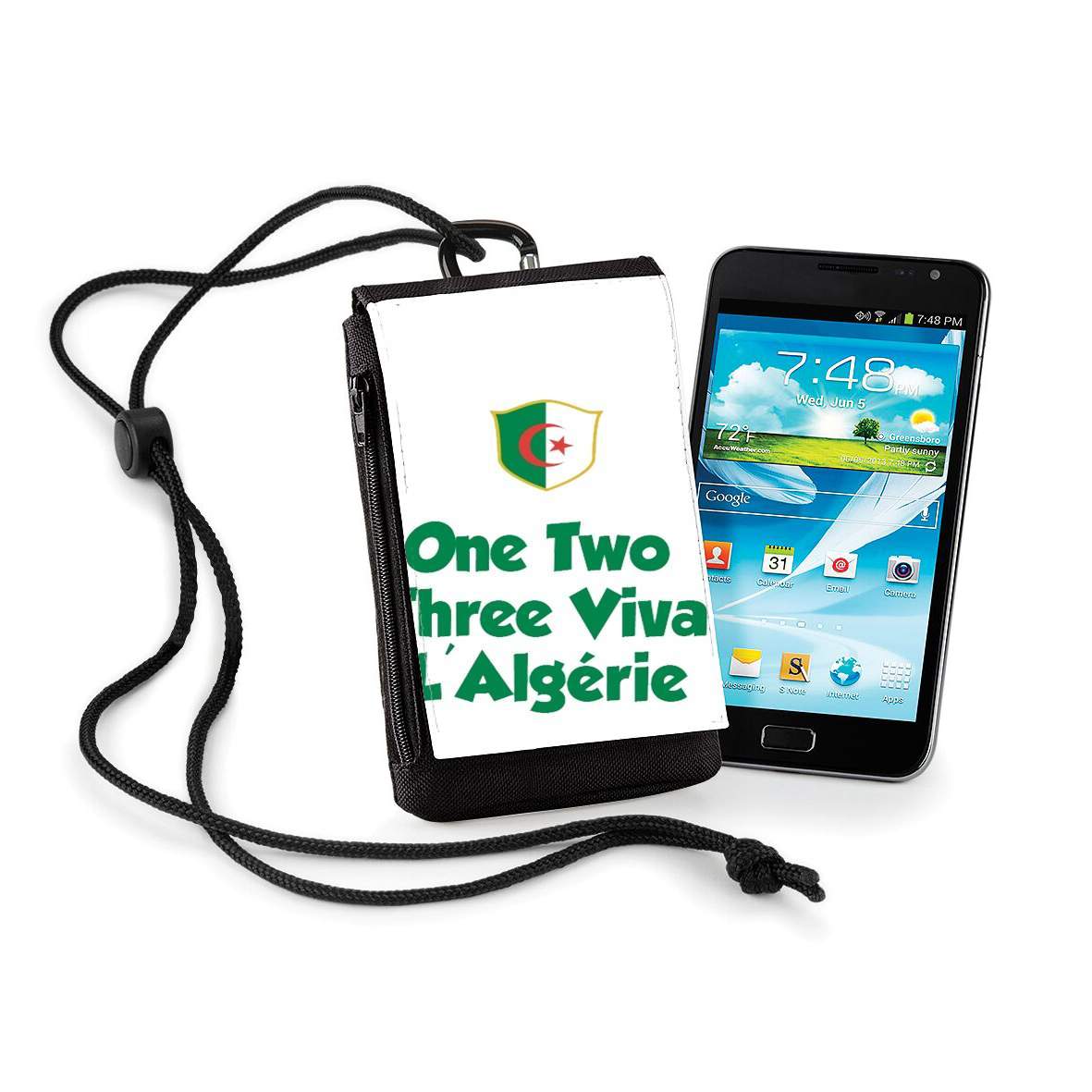 Pochette de téléphone - Taille XL pour One Two Three Viva Algerie