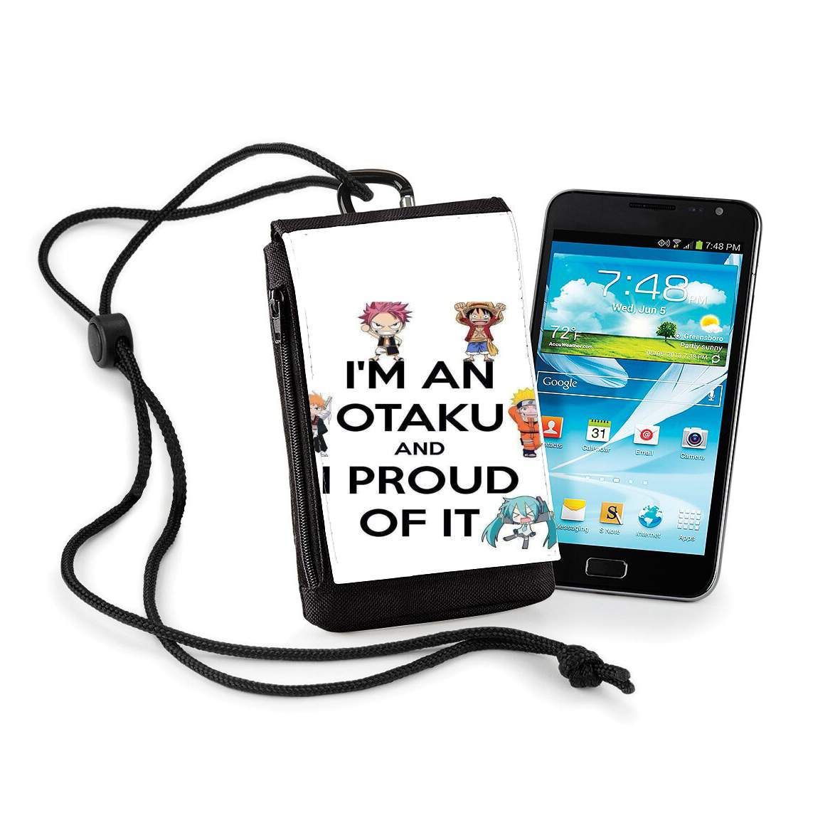 Pochette de téléphone - Taille XL pour Otaku and proud
