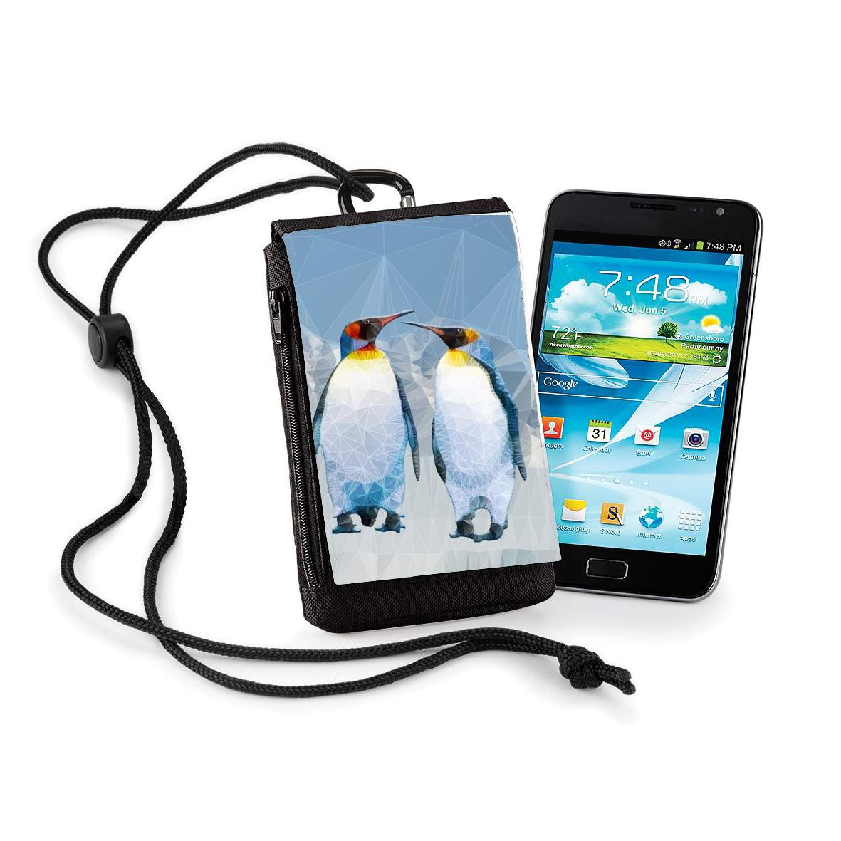 Pochette de téléphone - Taille XL pour Pingouin Love