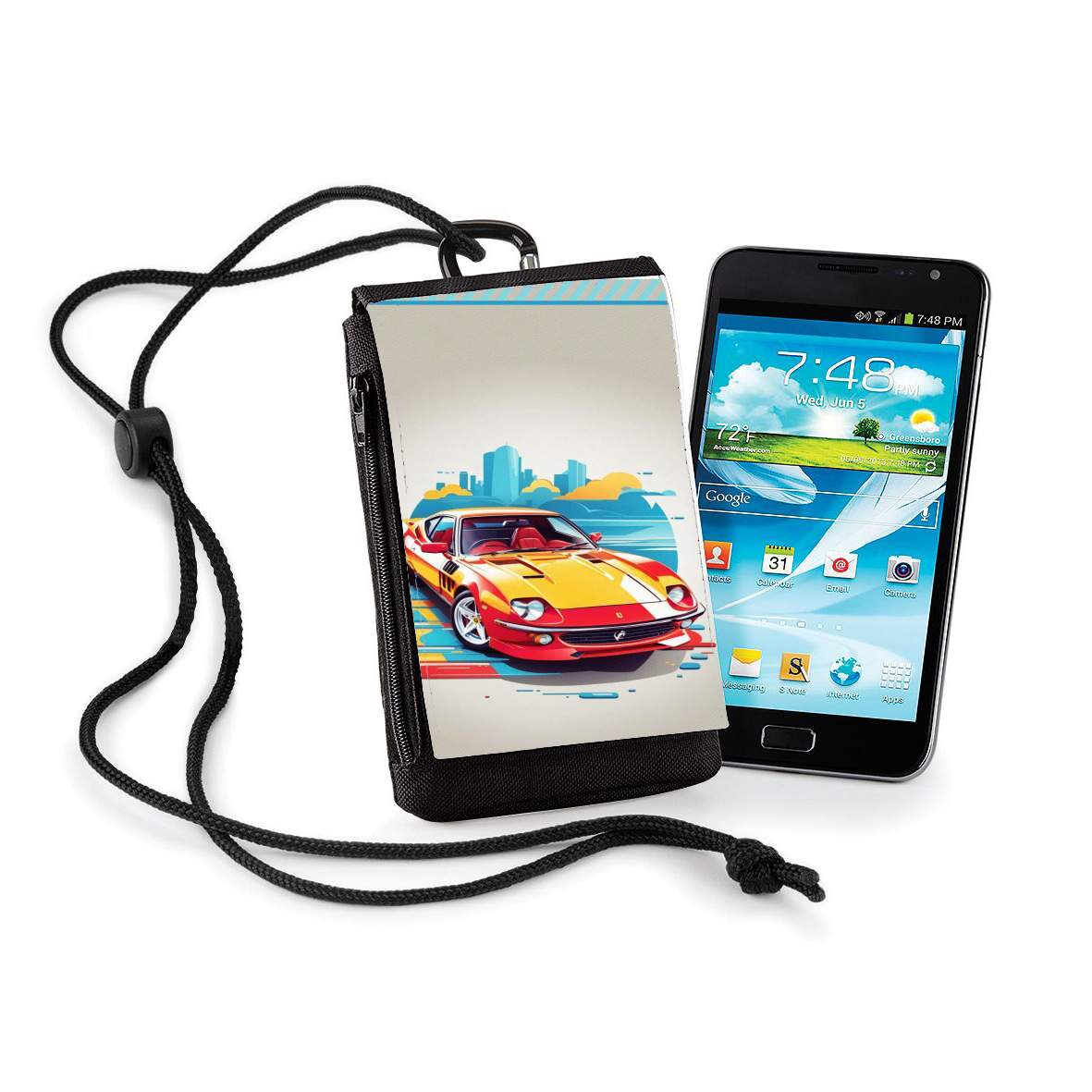 Pochette de téléphone - Taille XL pour Racing Speed Car V5
