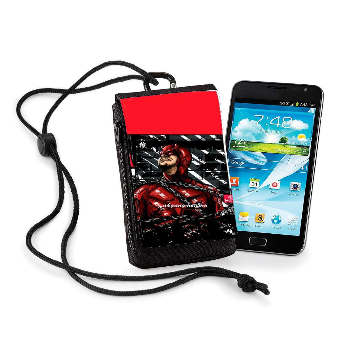 Pochette de téléphone - Taille XL pour Red Vengeur Aveugle