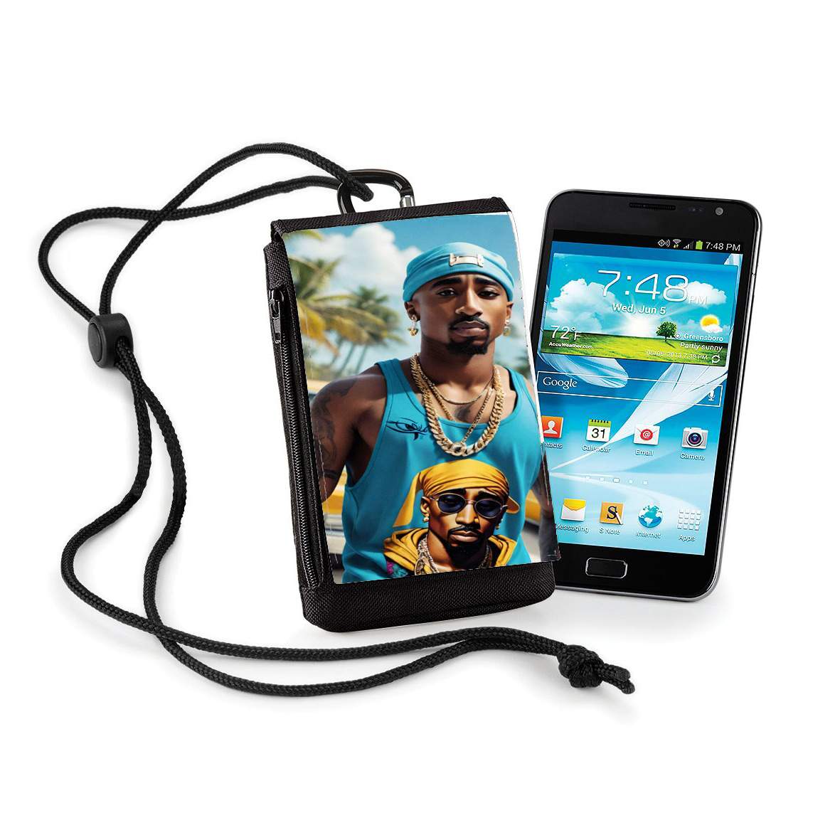 Pochette de téléphone - Taille XL pour Shakur Gangsta V3