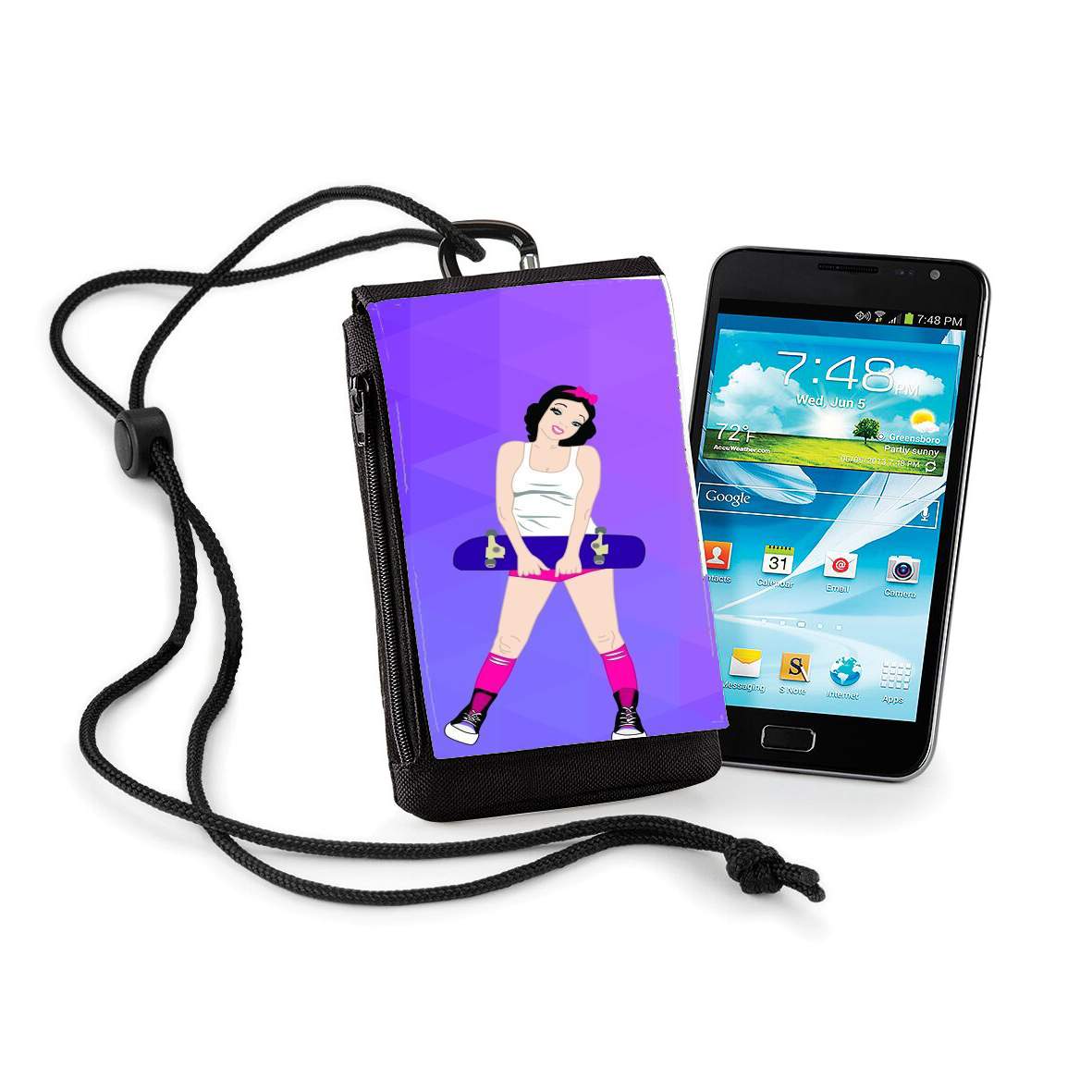 Pochette de téléphone - Taille XL pour Snow White Skate