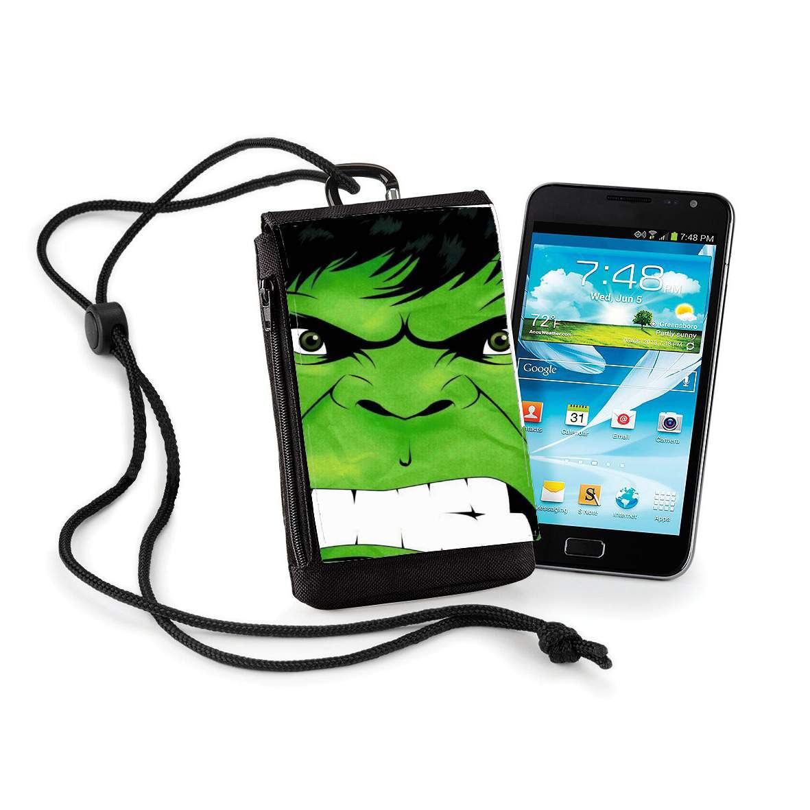 Pochette de téléphone - Taille XL pour The Angry Green V3
