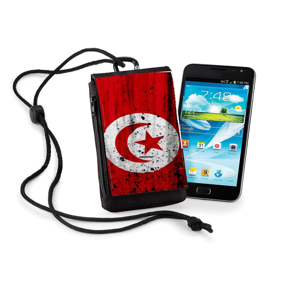 Pochette de téléphone - Taille XL pour Tunisia Fans