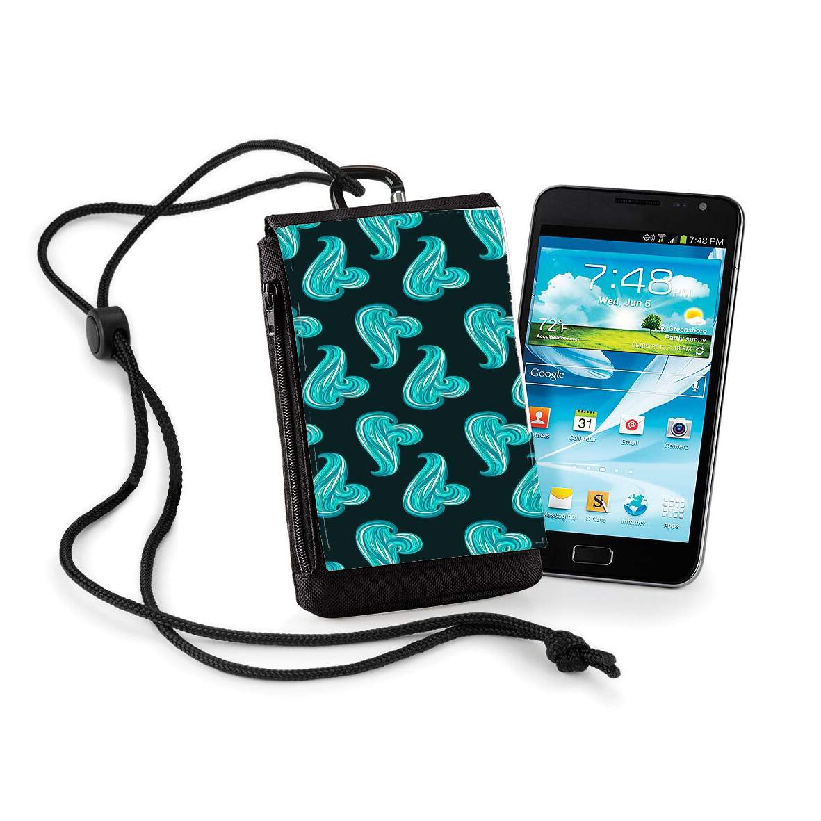 Pochette de téléphone - Taille XL pour turquoise waves