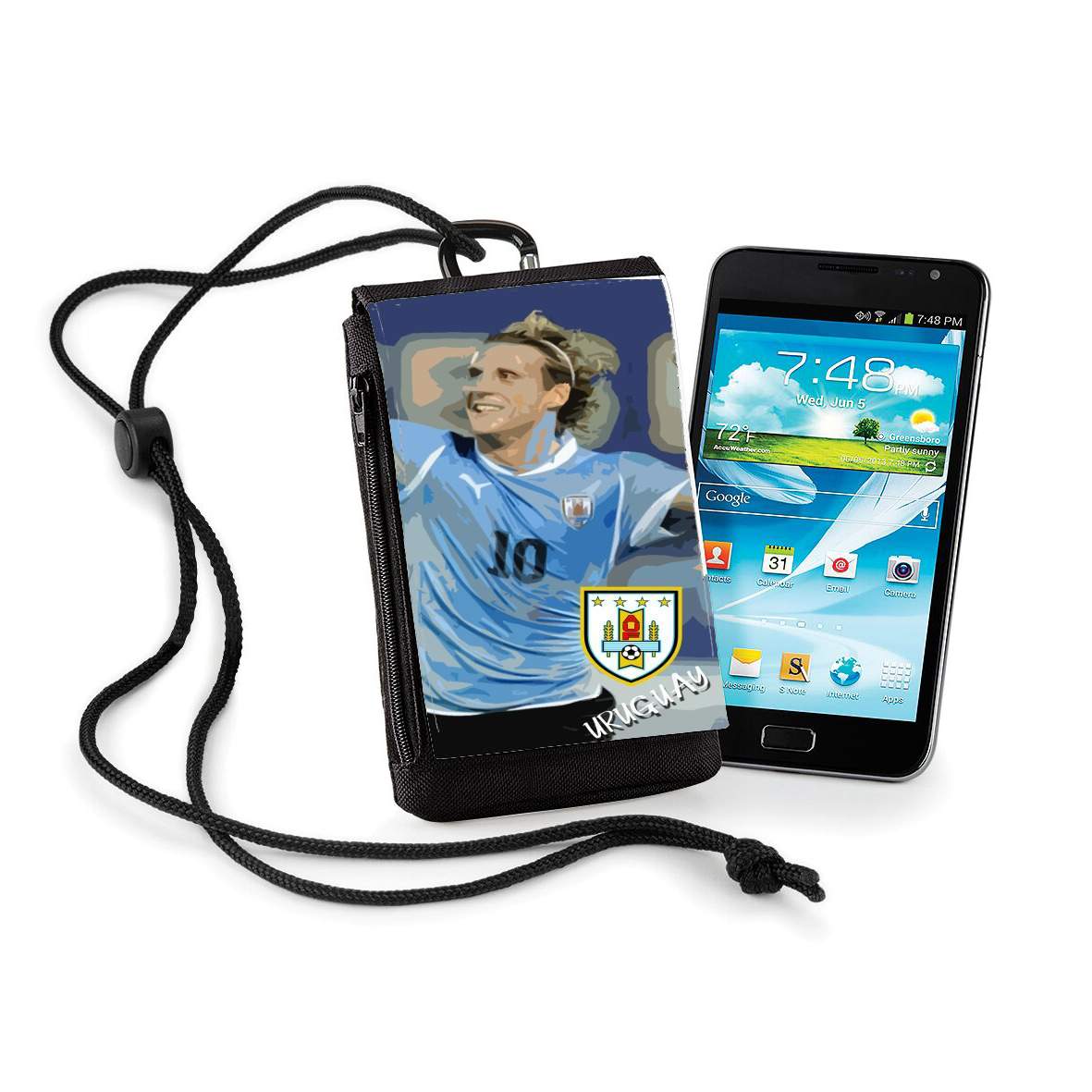 Pochette de téléphone - Taille XL pour Uruguay Foot 2014