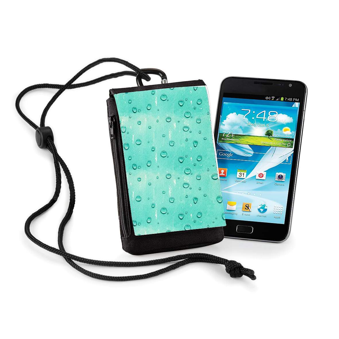 Pochette de téléphone - Taille XL pour Water Drops Pattern