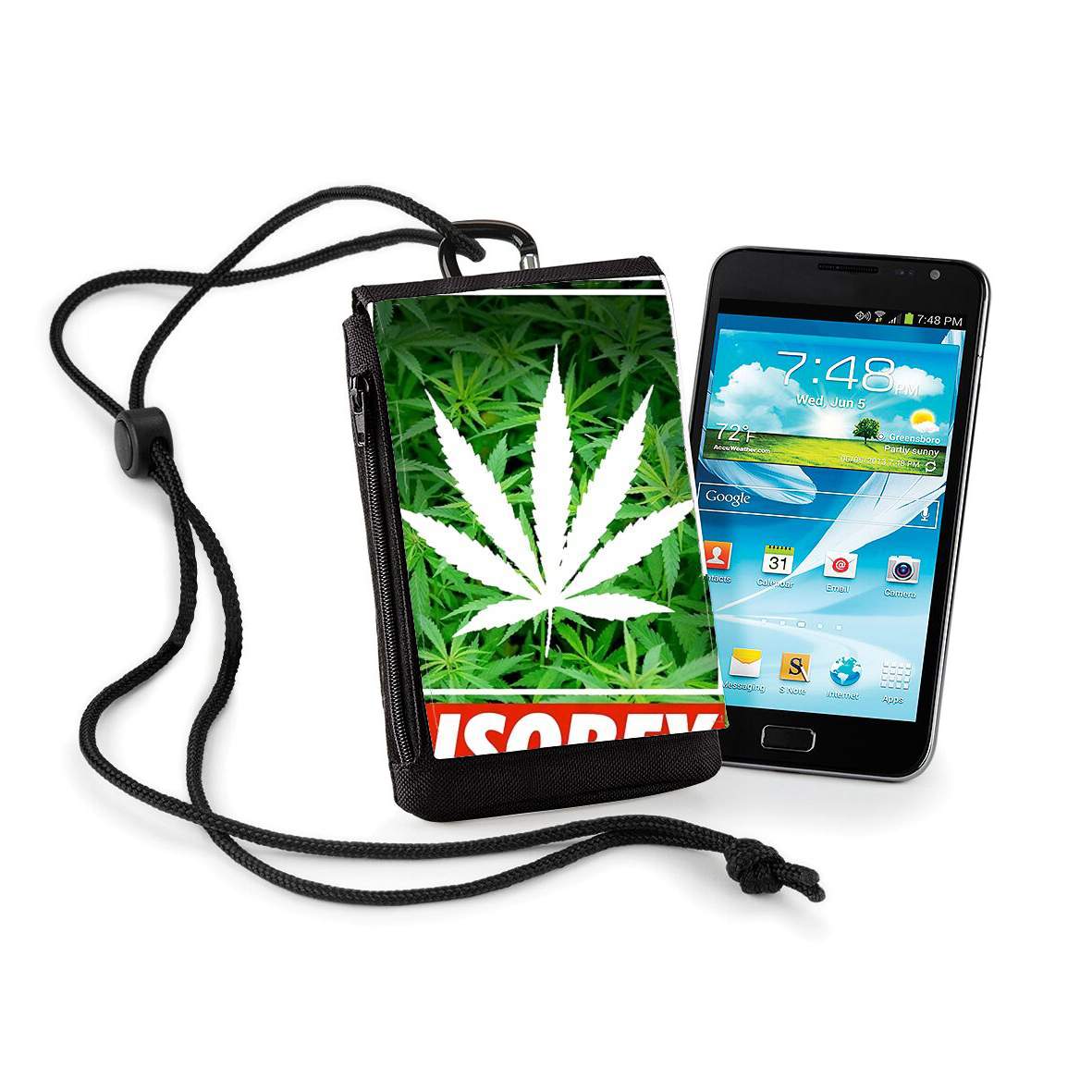 Pochette de téléphone - Taille XL pour Weed Cannabis Disobey