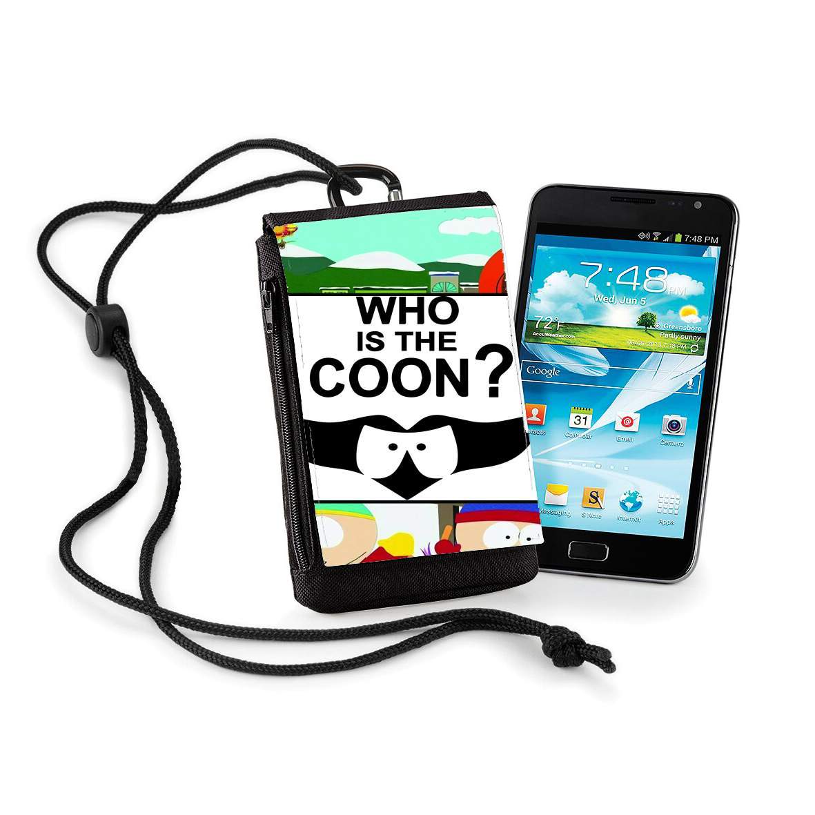 Pochette de téléphone - Taille XL pour Who is the Coon ? Tribute South Park cartman