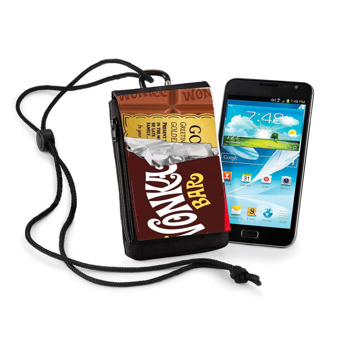 Pochette de téléphone - Taille XL pour Willy Wonka Chocolate BAR