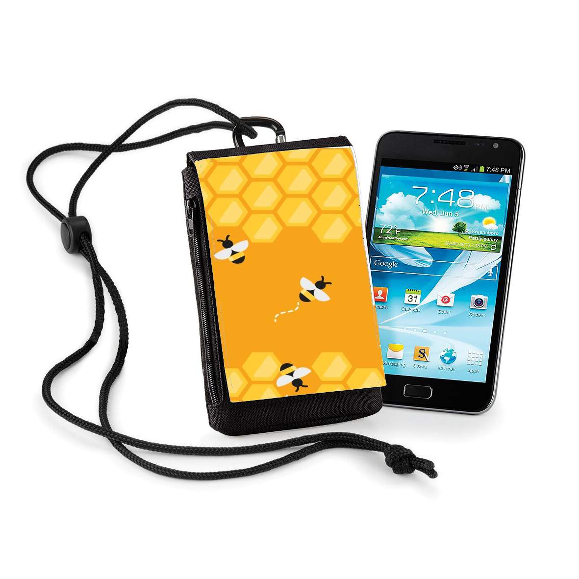 Pochette de téléphone - Taille XL pour Yellow hive with bees
