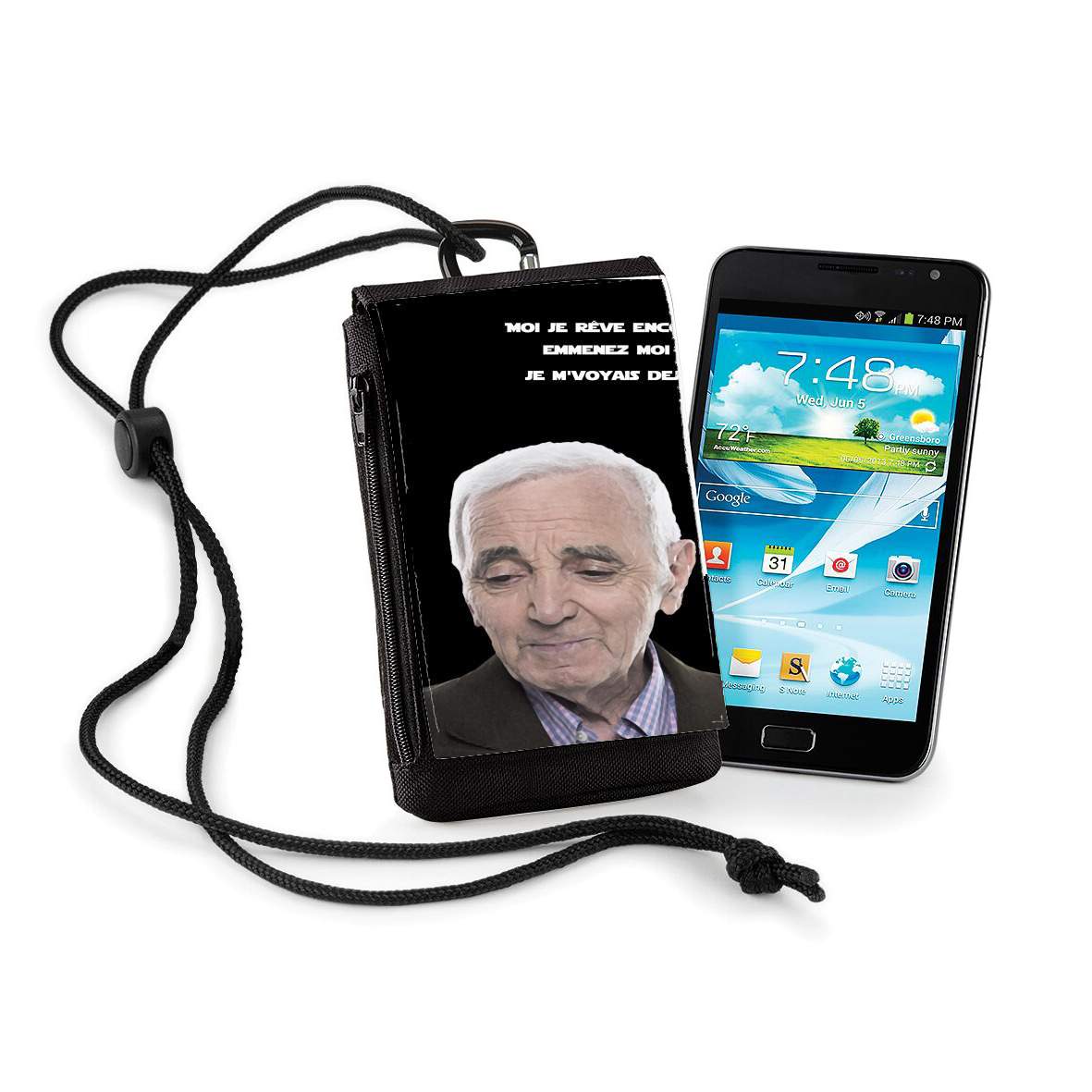 Pochette de téléphone - Taille normal pour Aznavour Hommage Fan Tribute