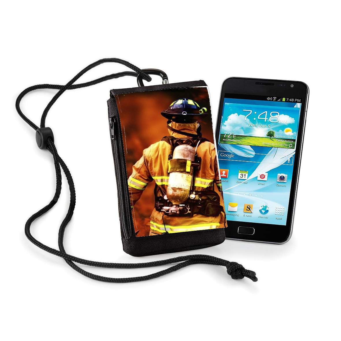 Pochette de téléphone - Taille normal pour Pompier Feu et Flamme