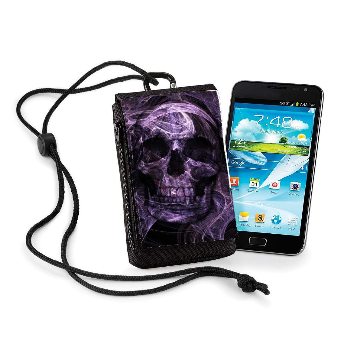 Pochette de téléphone - Taille normal pour Violet Skull