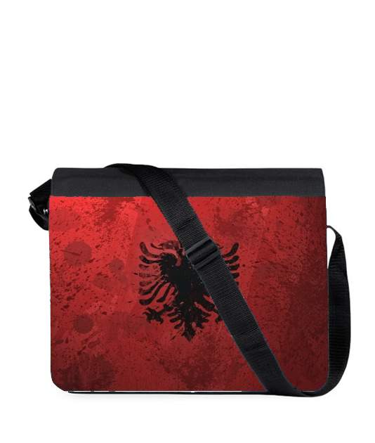 Sac bandoulière - besace pour Albanie Painting Flag