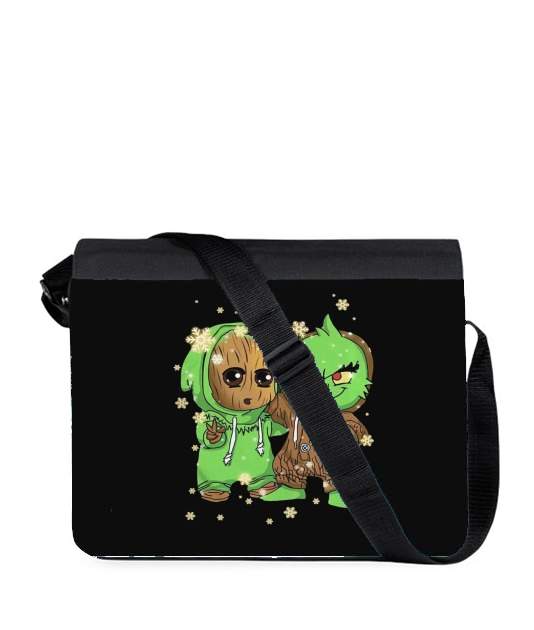 Sac bandoulière - besace pour Baby Groot and Grinch Christmas