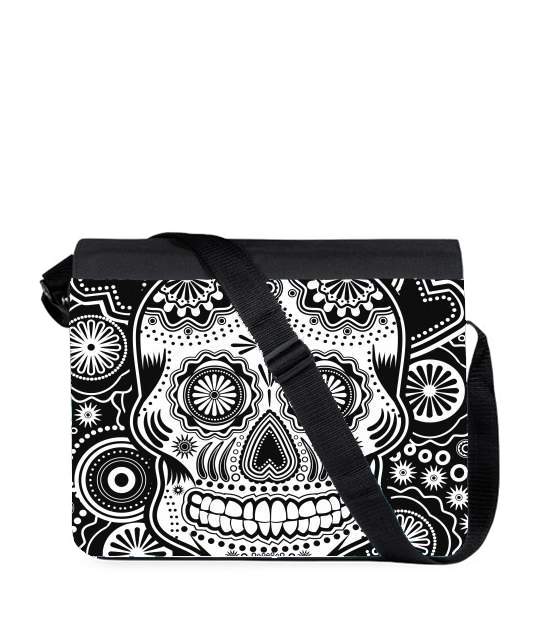 Sac bandoulière - besace pour black and white sugar skull