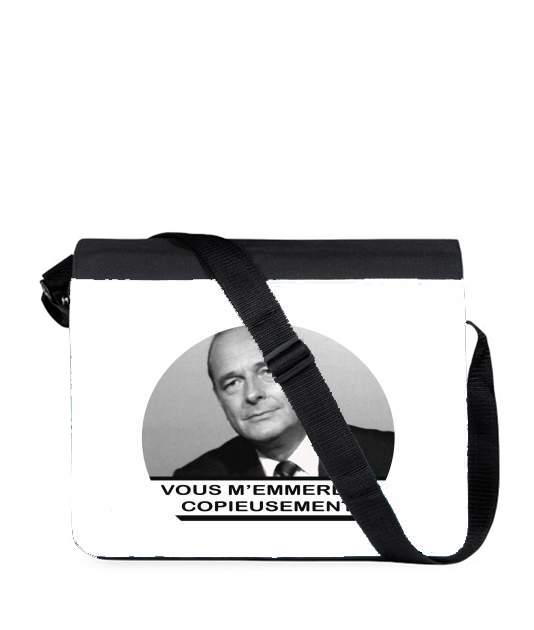 Sac bandoulière - besace pour Chirac Vous memmerdez copieusement