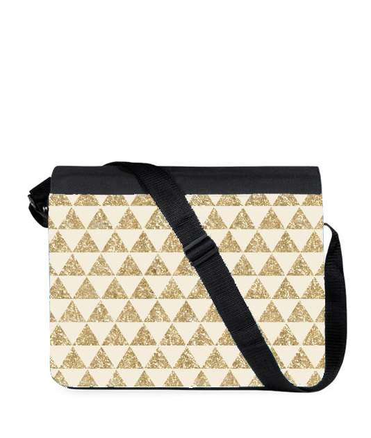 Sac bandoulière - besace pour Glitter Triangles in Gold