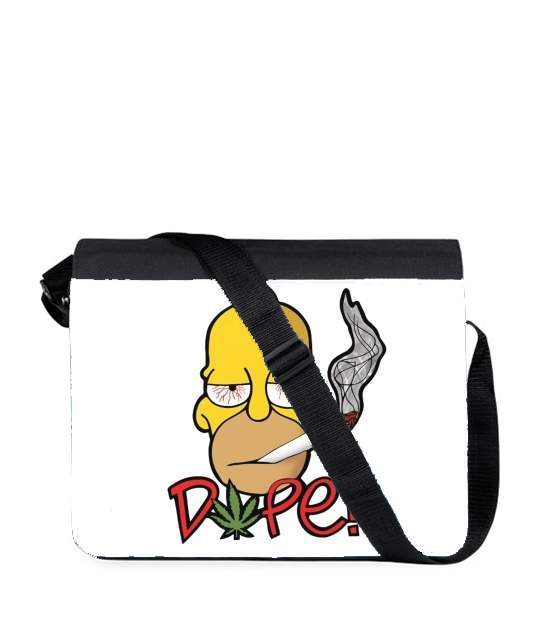 Sac bandoulière - besace pour Homer Dope Weed Smoking Cannabis
