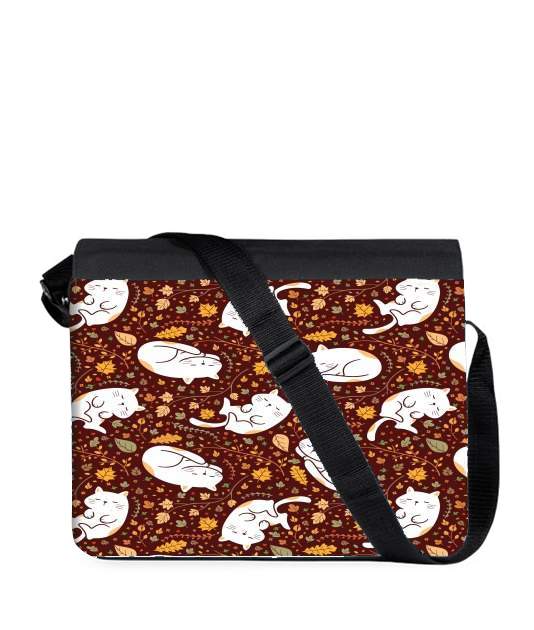 Sac bandoulière - besace pour Sleeping cats seamless pattern