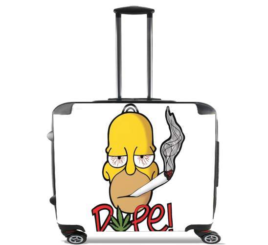Sacs ordinateur à roulettes pour Homer Dope Weed Smoking Cannabis