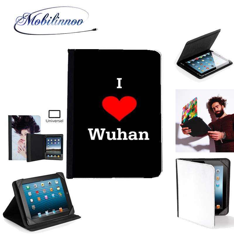 Étui Universel Tablette 7 pouces pour I love Wuhan Coronavirus