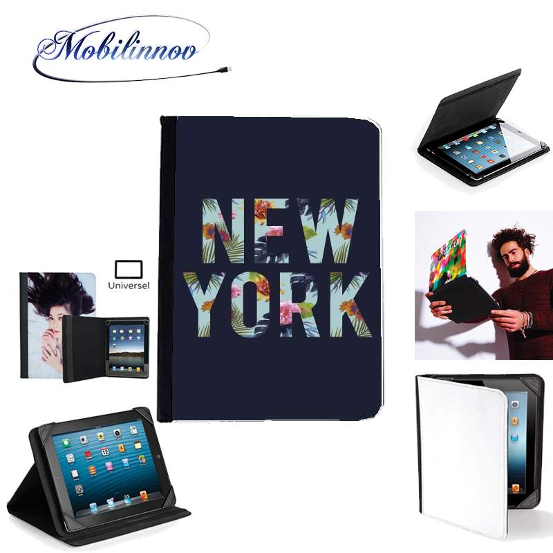 Étui Universel Tablette 7 pouces pour New York en Fleurs