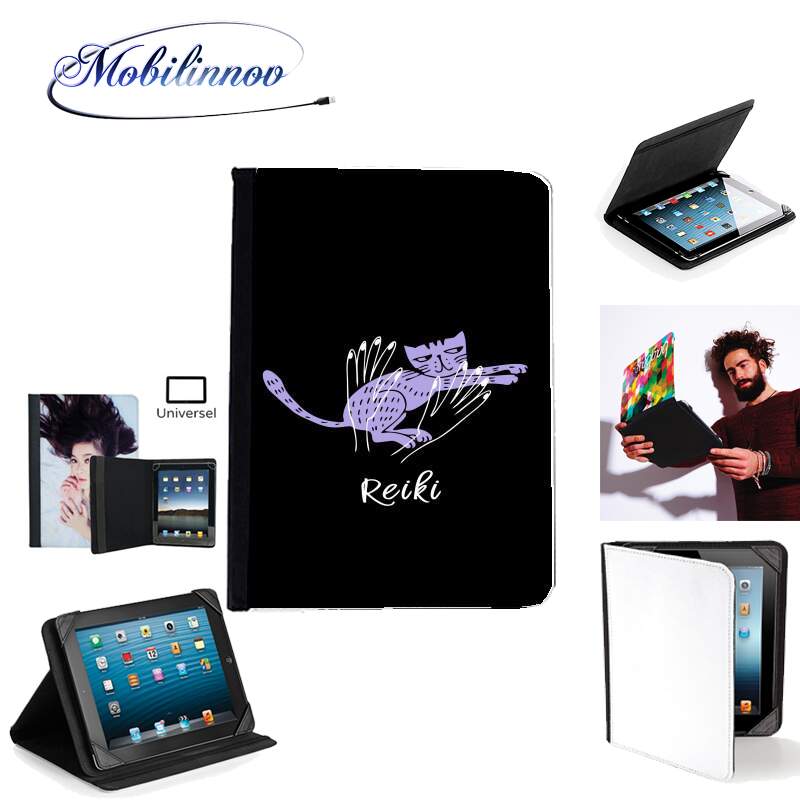 Étui Universel Tablette 7 pouces pour Reiki Animal chat violet
