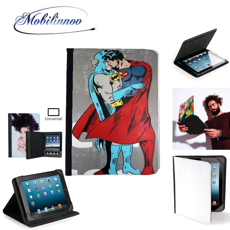 Étui Universel Tablette 7 pouces pour Superman And Batman Kissing For Equality