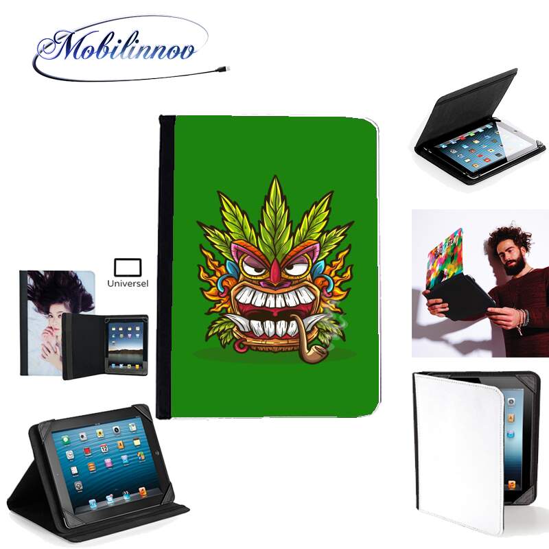 Étui Universel Tablette 7 pouces pour Tiki mask cannabis weed smoking