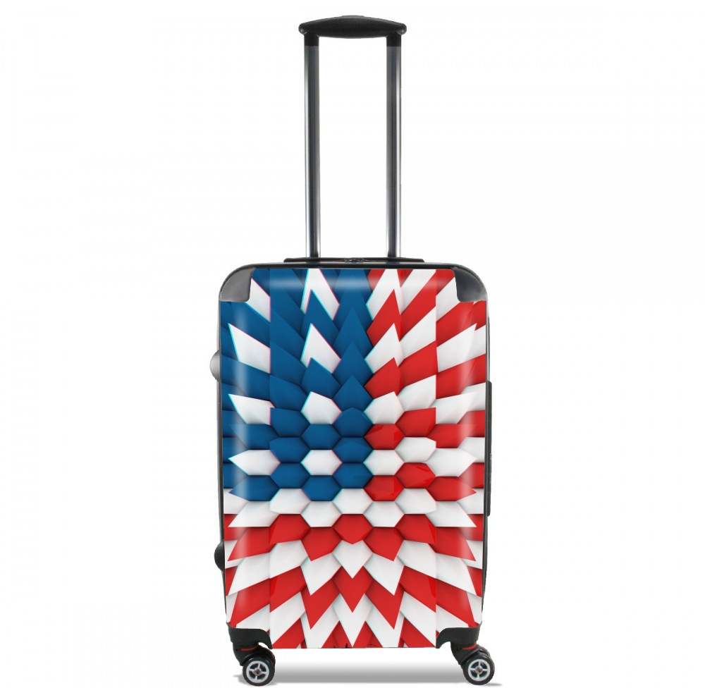 Valise bagage Cabine pour 3D Poly USA flag