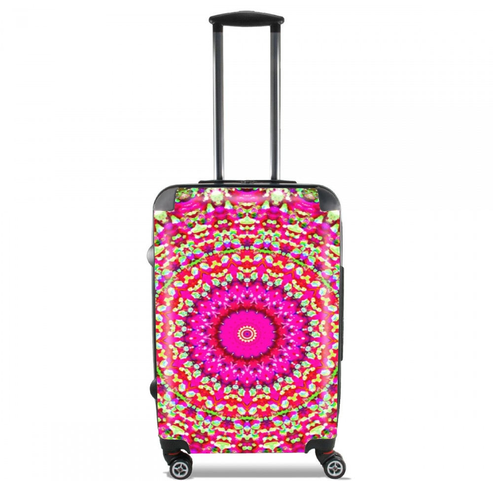 Valise bagage Cabine pour Arabesque Néon vert et rose