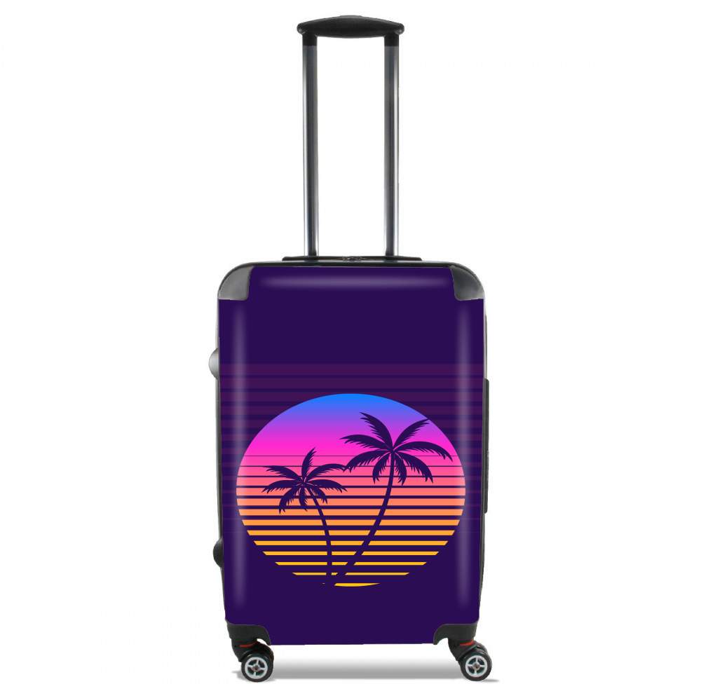 Valise bagage Cabine pour Classic retro 80s style tropical sunset