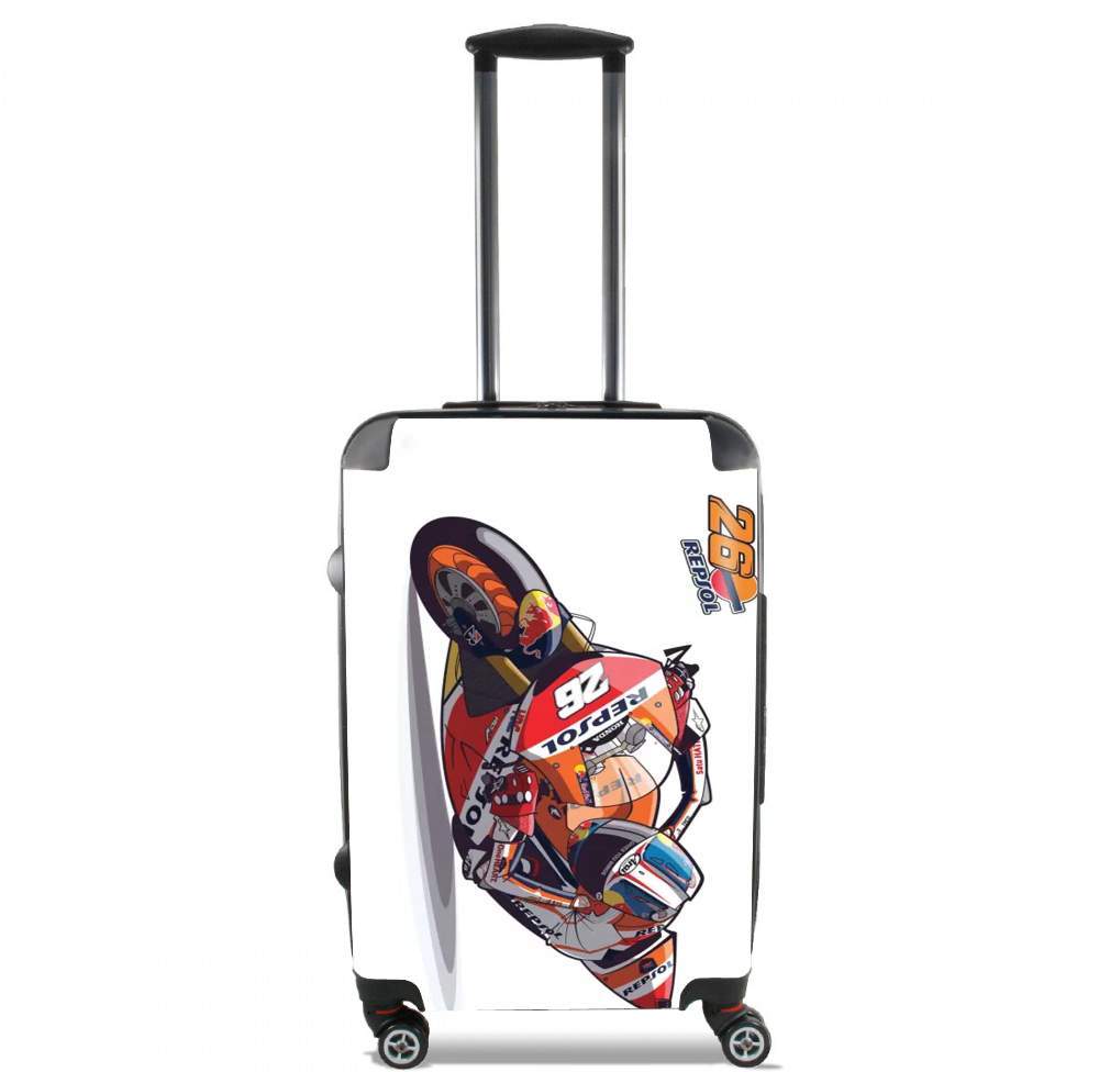 Valise bagage Cabine pour Dani Pedrosa Moto GP Cartoon Art
