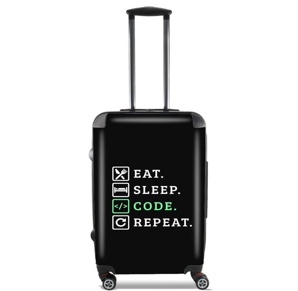 Valise bagage Cabine pour Eat Sleep Code Repeat