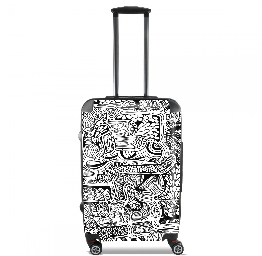 Valise bagage Cabine pour Reflet blanc et noir