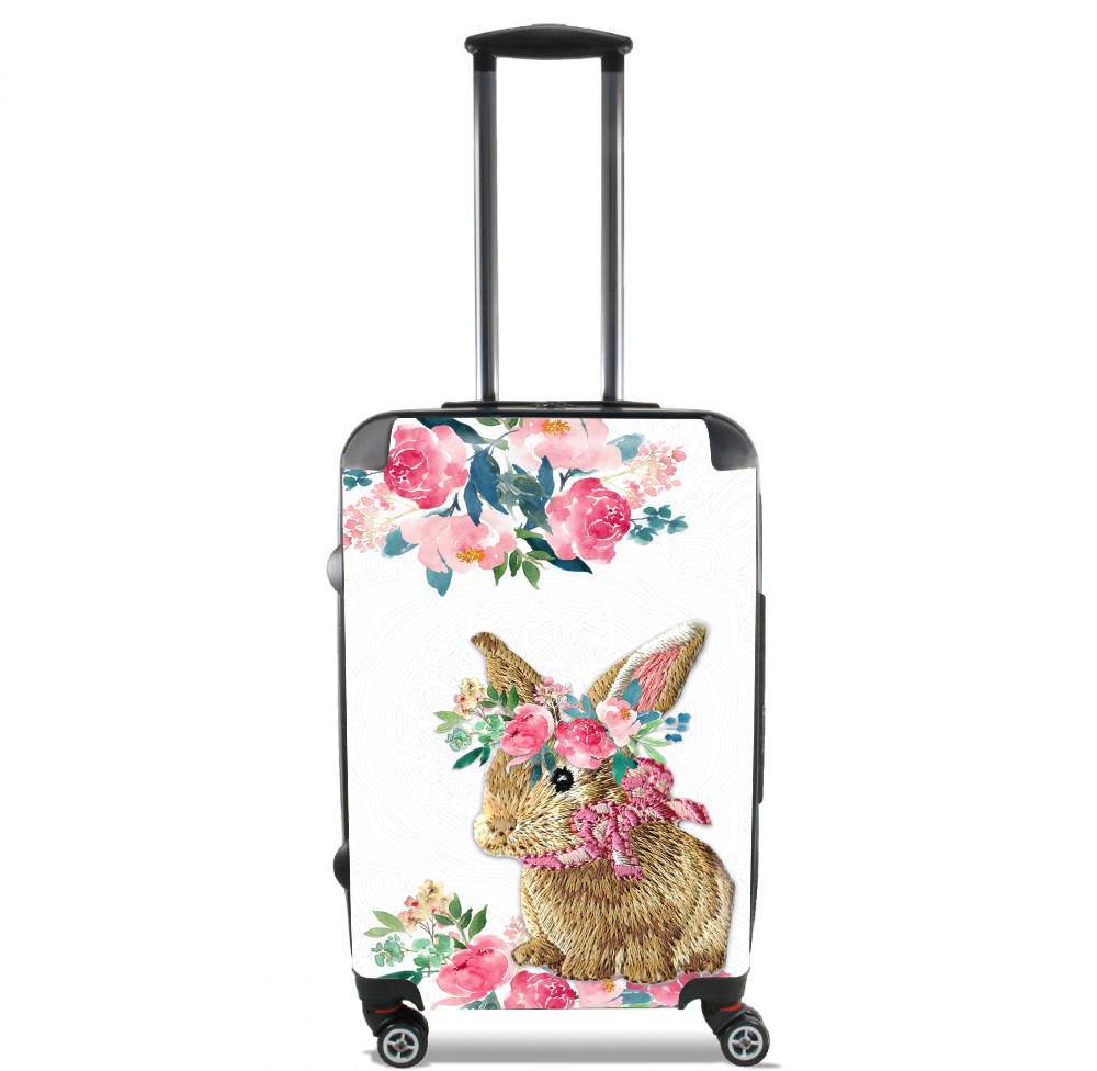 Valise bagage Cabine pour Flower Friends bunny Lace Lapin