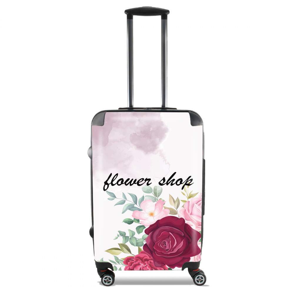Valise bagage Cabine pour Logo Fleuriste avec texte personnalisable