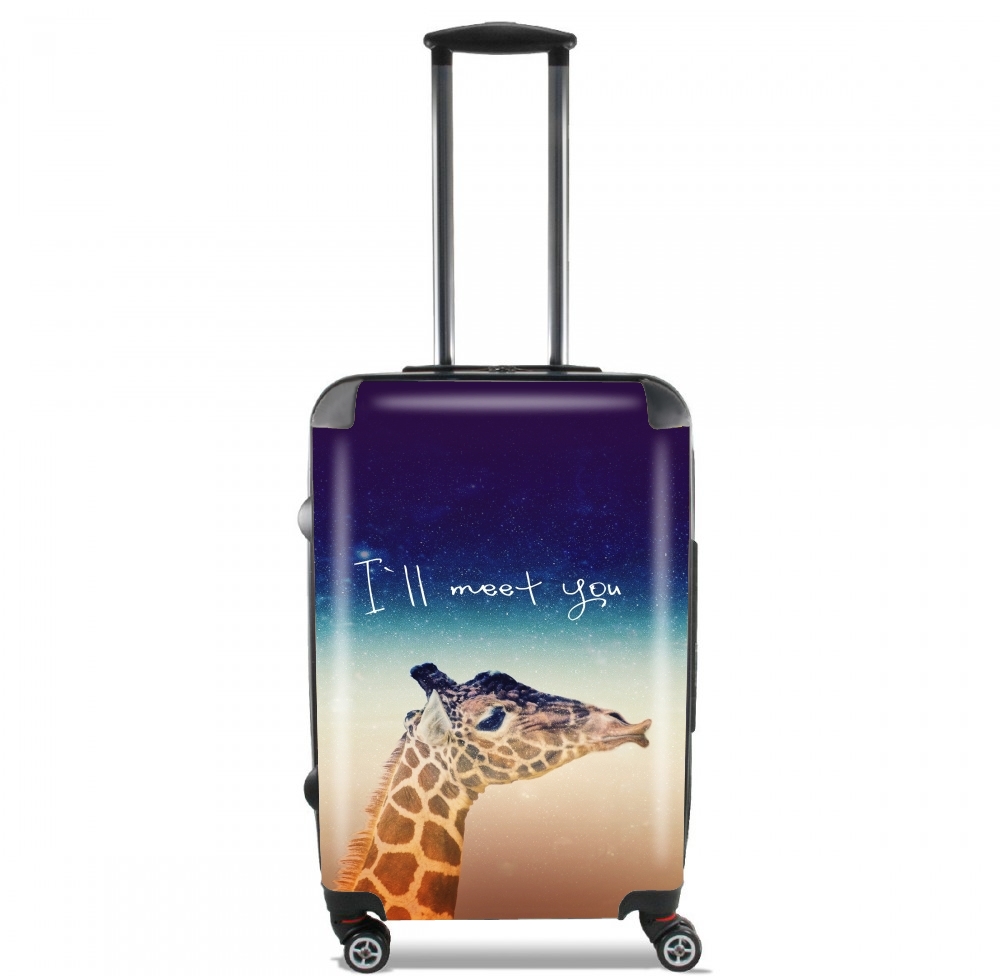 Valise bagage Cabine pour Giraffe Love - Gauche