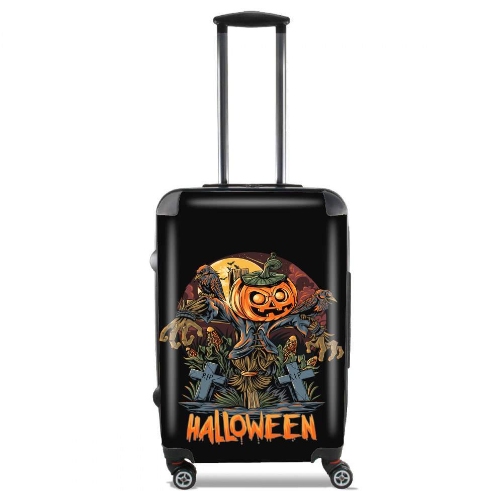 Valise bagage Cabine pour Halloween Pumpkin Crow Graveyard