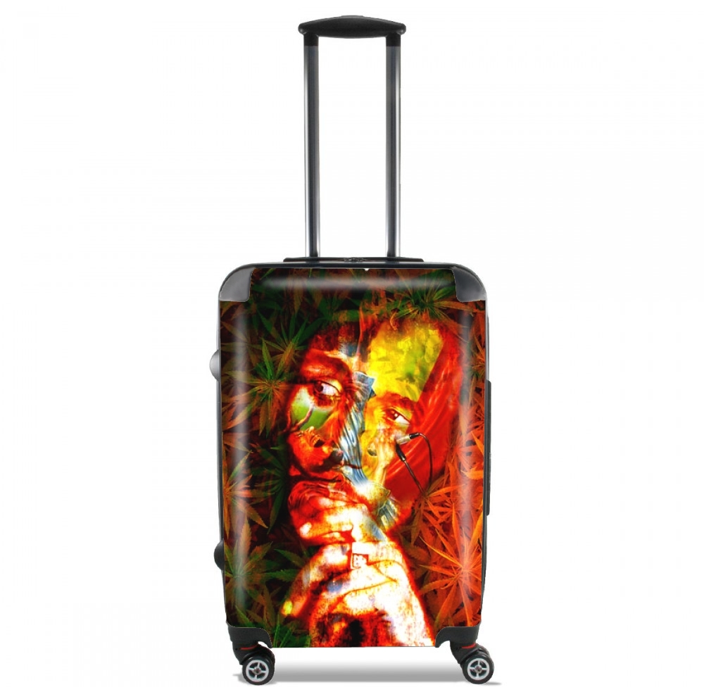 Valise bagage Cabine pour Bob Marley Painting Art