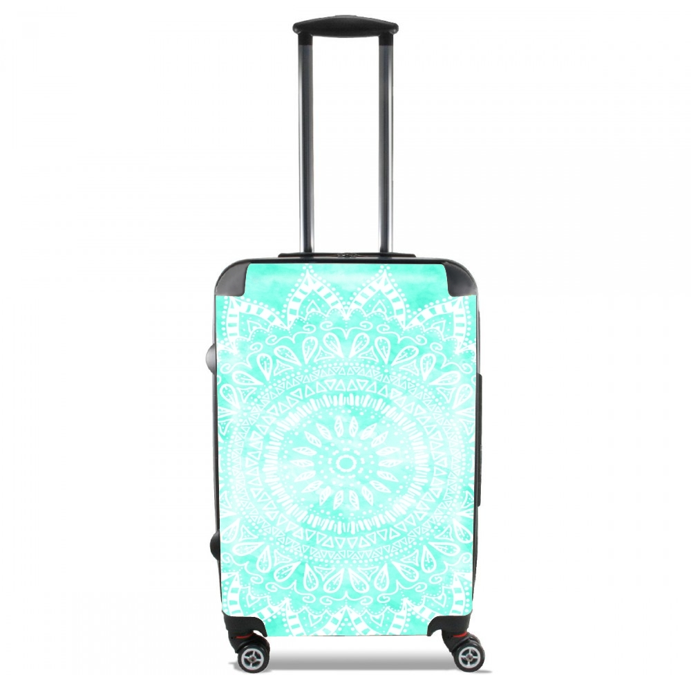 Valise bagage Cabine pour Mint Bohemian Flower Mandala