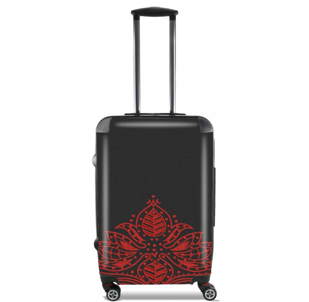 Valise bagage Cabine pour Red Glitter Flower
